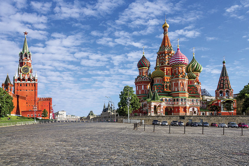 image Russie Moscou Kremlin de Moscou et cathedrale Saint Basile sur la Place Rouge  fo